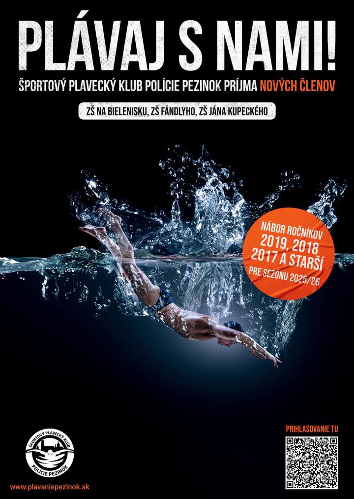 Športový plavecký klub polície Pezinok prijíma nových členov 

Nábor detí ročníkov 2019, 2018, 2017 ...